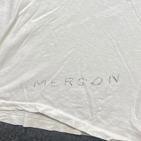 Vintage Distressed White Mens M Thrashed Grunge Single Stitch T-Shirt Emerson - Picture 2 of 9